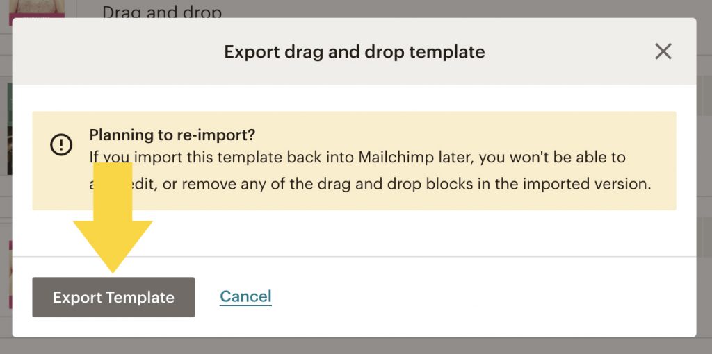 Export a Mailchimp Template OHWO